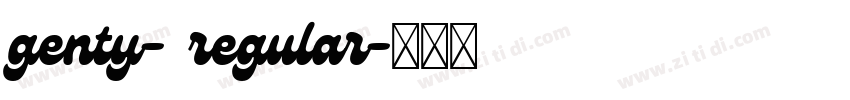 genty- regular字体转换